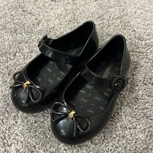Mini Melissa Black Jelly Slip-On Flats size 7